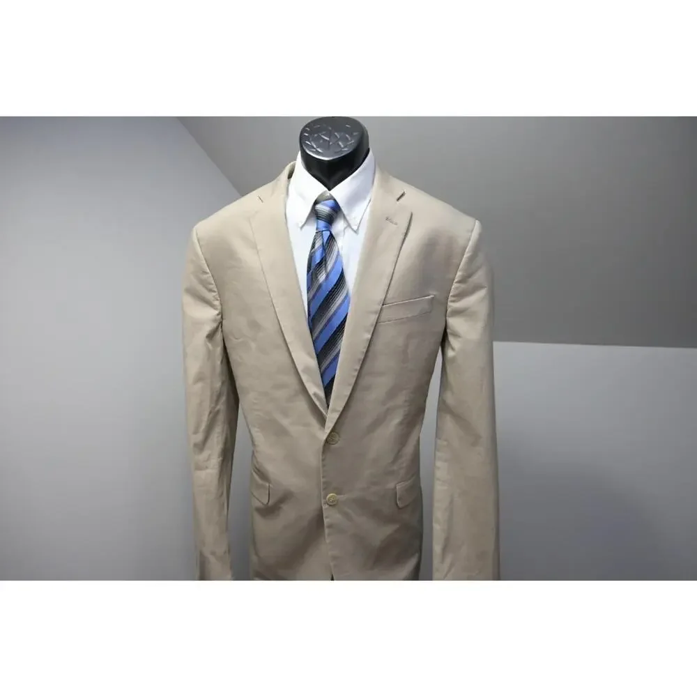Jos A Bank Slim Fit Stretch Khaki Suit Pants Jacket Mens Sz 37 x‎ 33 43 Long